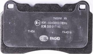 HELLA PAGID 8DB 355 011-431 - Тормозные колодки, дисковые, комплект autodnr.net