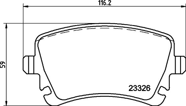 HELLA PAGID 8DB 355 011-531 - Гальмівні колодки, дискові гальма autocars.com.ua