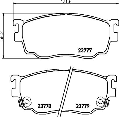 HELLA PAGID 8DB 355 011-561 - Гальмівні колодки, дискові гальма autocars.com.ua