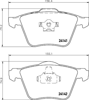 HELLA PAGID 8DB 355 011-721 - Гальмівні колодки, дискові гальма autocars.com.ua