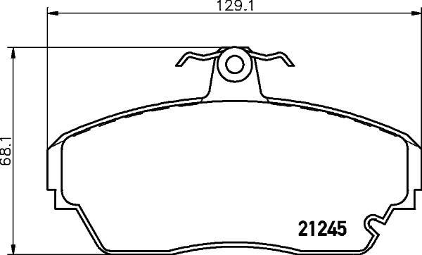 HELLA PAGID 8DB 355 011-781 - Гальмівні колодки, дискові гальма autocars.com.ua