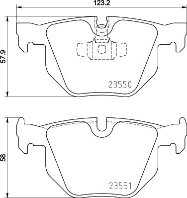 HELLA PAGID 8DB 355 011-801 - Гальмівні колодки, дискові гальма autocars.com.ua