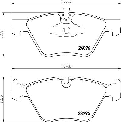 HELLA PAGID 8DB 355 011-941 - Гальмівні колодки, дискові гальма autocars.com.ua