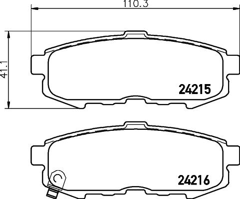 HELLA PAGID 8DB 355 012-021 - Тормозные колодки, дисковые, комплект avtokuzovplus.com.ua