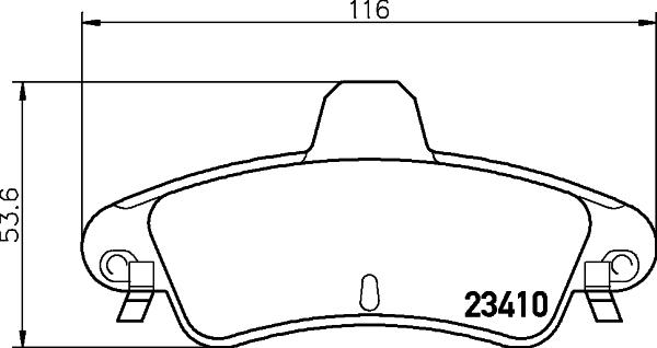 HELLA PAGID 8DB 355 012-191 - Гальмівні колодки, дискові гальма autocars.com.ua