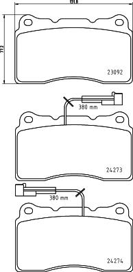 HELLA PAGID 8DB 355 012-291 - Тормозные колодки, дисковые, комплект avtokuzovplus.com.ua