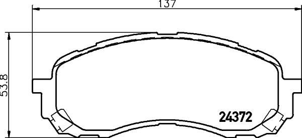 HELLA PAGID 8DB 355 012-451 - Гальмівні колодки, дискові гальма autocars.com.ua