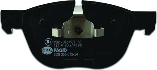 HELLA PAGID 8DB 355 012-541 - Тормозные колодки, дисковые, комплект avtokuzovplus.com.ua