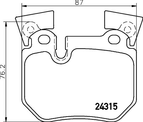 HELLA PAGID 8DB 355 012-551 - Гальмівні колодки, дискові гальма autocars.com.ua