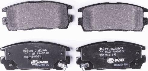 HELLA PAGID 8DB 355 012-951 - Тормозные колодки, дисковые, комплект avtokuzovplus.com.ua