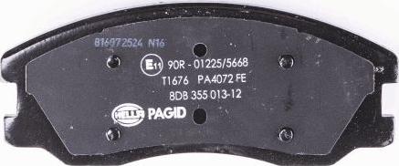 HELLA PAGID 8DB 355 013-121 - Тормозные колодки, дисковые, комплект autodnr.net