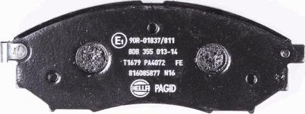 HELLA PAGID 8DB 355 013-141 - Тормозные колодки, дисковые, комплект avtokuzovplus.com.ua