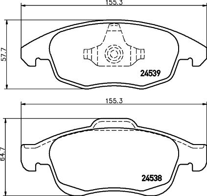 HELLA PAGID 8DB 355 013-341 - Гальмівні колодки, дискові гальма autocars.com.ua