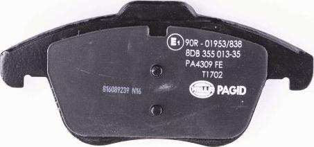 HELLA PAGID 8DB 355 013-351 - Тормозные колодки, дисковые, комплект avtokuzovplus.com.ua