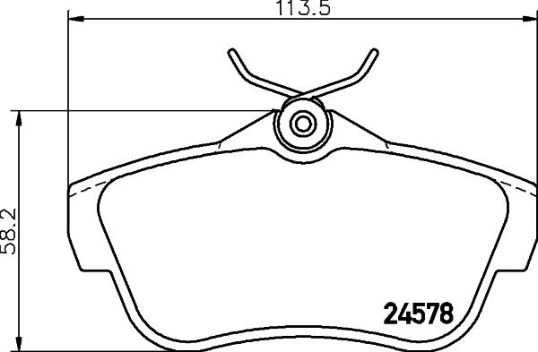 HELLA PAGID 8DB 355 013-421 - Гальмівні колодки, дискові гальма autocars.com.ua