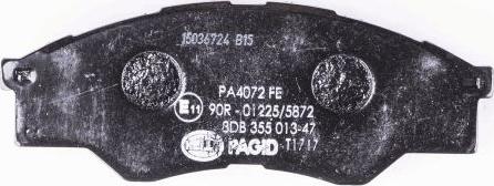 HELLA PAGID 8DB 355 013-471 - Тормозные колодки, дисковые, комплект avtokuzovplus.com.ua