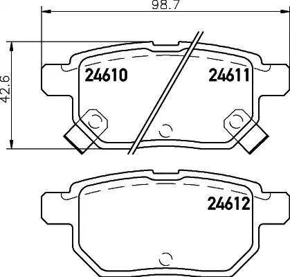 HELLA PAGID 8DB 355 013-581 - Гальмівні колодки, дискові гальма autocars.com.ua