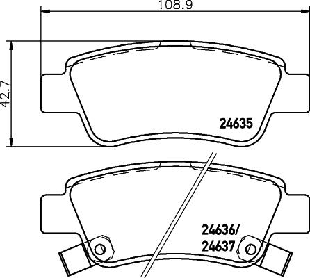 HELLA PAGID 8DB 355 013-591 - Тормозные колодки, дисковые, комплект autodnr.net