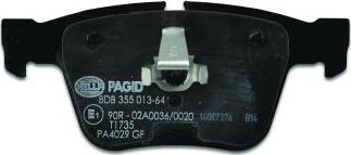 HELLA PAGID 8DB 355 013-641 - Тормозные колодки, дисковые, комплект avtokuzovplus.com.ua