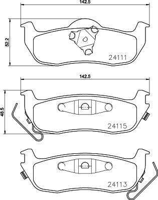 HELLA PAGID 8DB 355 013-681 - Гальмівні колодки, дискові гальма autocars.com.ua