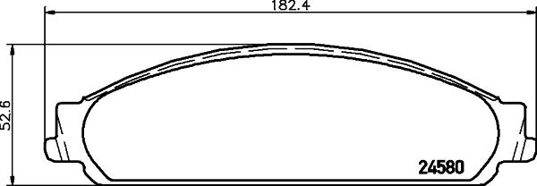 HELLA PAGID 8DB 355 013-711 - Гальмівні колодки, дискові гальма autocars.com.ua