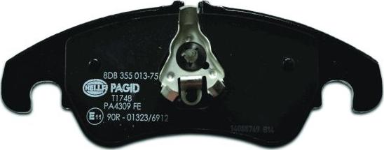 HELLA PAGID 8DB 355 013-751 - Гальмівні колодки перед. Audi A4-A5-A6-A7-Q7 08- autocars.com.ua