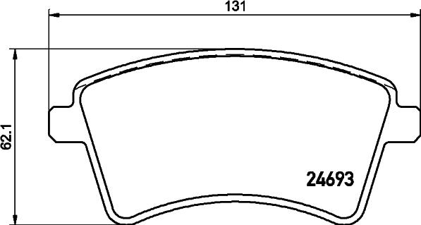 HELLA PAGID 8DB 355 013-961 - Гальмівні колодки, дискові гальма autocars.com.ua