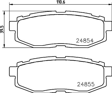 HELLA PAGID 8DB 355 014-341 - Тормозные колодки, дисковые, комплект avtokuzovplus.com.ua