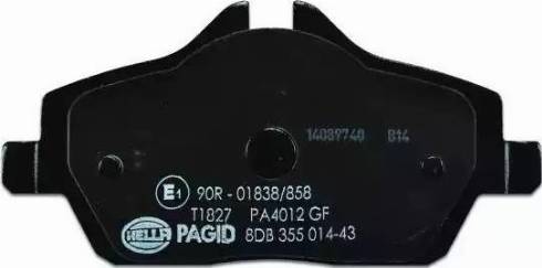 HELLA PAGID 8DB 355 014-431 - Гальмівні колодки, дискові гальма autocars.com.ua