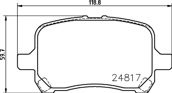 HELLA PAGID 8DB 355 014-691 - Гальмівні колодки, дискові гальма autocars.com.ua