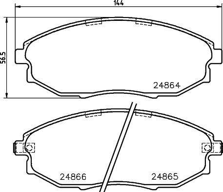 HELLA PAGID 8DB 355 014-931 - Гальмівні колодки, дискові гальма autocars.com.ua