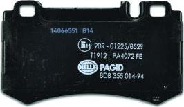 HELLA PAGID 8DB 355 014-941 - Тормозные колодки, дисковые, комплект avtokuzovplus.com.ua