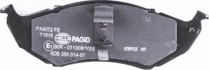 HELLA PAGID 8DB 355 014-971 - Тормозные колодки, дисковые, комплект avtokuzovplus.com.ua