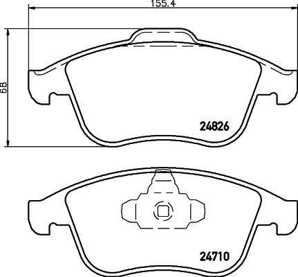 HELLA PAGID 8DB 355 015-041 - Гальмівні колодки, дискові гальма autocars.com.ua