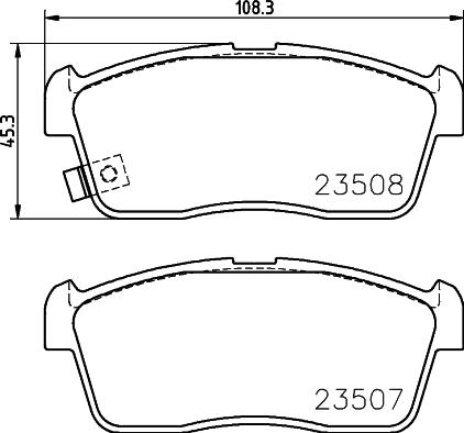 HELLA PAGID 8DB 355 015-071 - Гальмівні колодки, дискові гальма autocars.com.ua