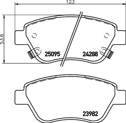 HELLA PAGID 8DB 355 015-441 - Гальмівні колодки, дискові гальма autocars.com.ua