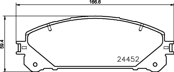 HELLA PAGID 8DB 355 015-461 - Гальмівні колодки, дискові гальма autocars.com.ua