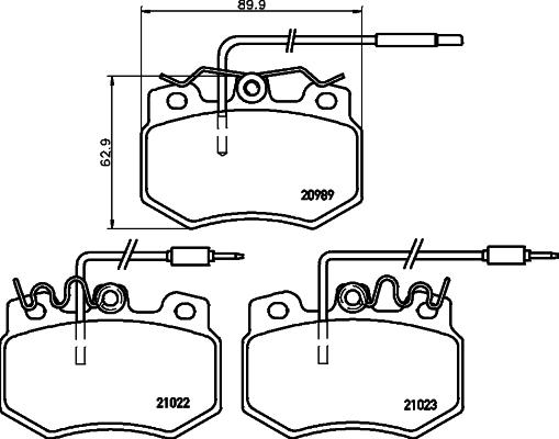 HELLA PAGID 8DB 355 015-511 - Гальмівні колодки, дискові гальма autocars.com.ua