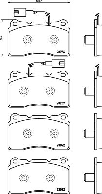 HELLA PAGID 8DB 355 015-681 - Гальмівні колодки, дискові гальма autocars.com.ua