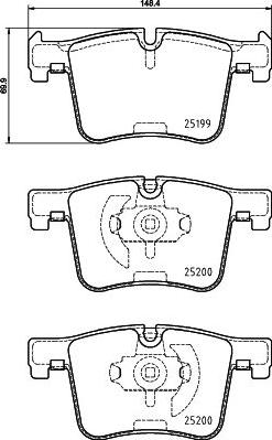 HELLA PAGID 8DB 355 015-781 - Гальмівні колодки, дискові гальма autocars.com.ua