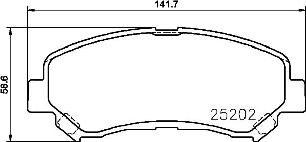 HELLA PAGID 8DB 355 015-911 - Тормозные колодки, дисковые, комплект avtokuzovplus.com.ua