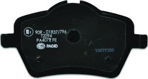 HELLA PAGID 8DB 355 016-041 - Тормозные колодки, дисковые, комплект avtokuzovplus.com.ua