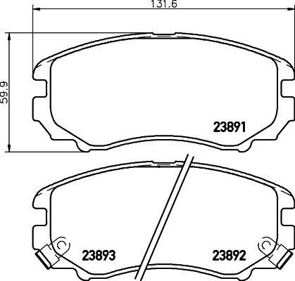 HELLA PAGID 8DB 355 016-101 - Гальмівні колодки, дискові гальма autocars.com.ua