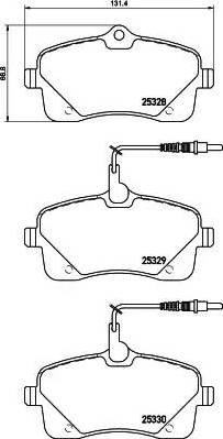 HELLA PAGID 8DB 355 016-261 - Гальмівні колодки, дискові гальма autocars.com.ua