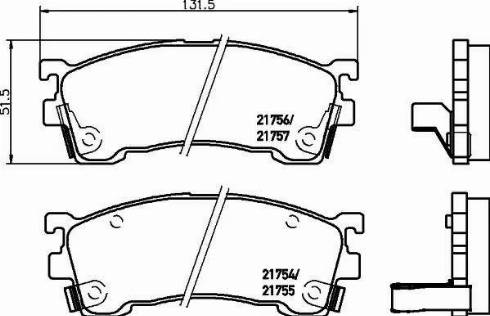 HELLA PAGID 8DB 355 016-331 - Гальмівні колодки, дискові гальма autocars.com.ua