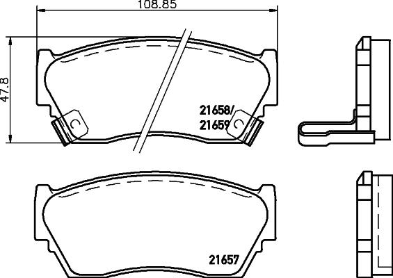 HELLA PAGID 8DB 355 016-351 - Гальмівні колодки, дискові гальма autocars.com.ua