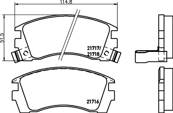 HELLA PAGID 8DB 355 027-261 - Гальмівні колодки, дискові гальма autocars.com.ua