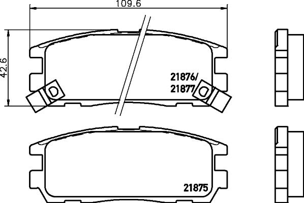 HELLA PAGID 8DB 355 016-621 - Гальмівні колодки, дискові гальма autocars.com.ua