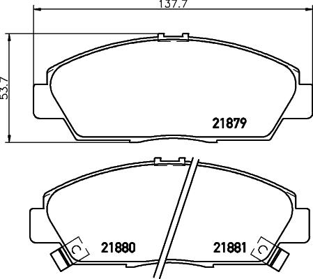 HELLA PAGID 8DB 355 029-411 - Гальмівні колодки, дискові гальма autocars.com.ua