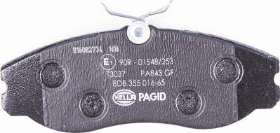 HELLA PAGID 8DB 355 016-651 - Тормозные колодки, дисковые, комплект avtokuzovplus.com.ua